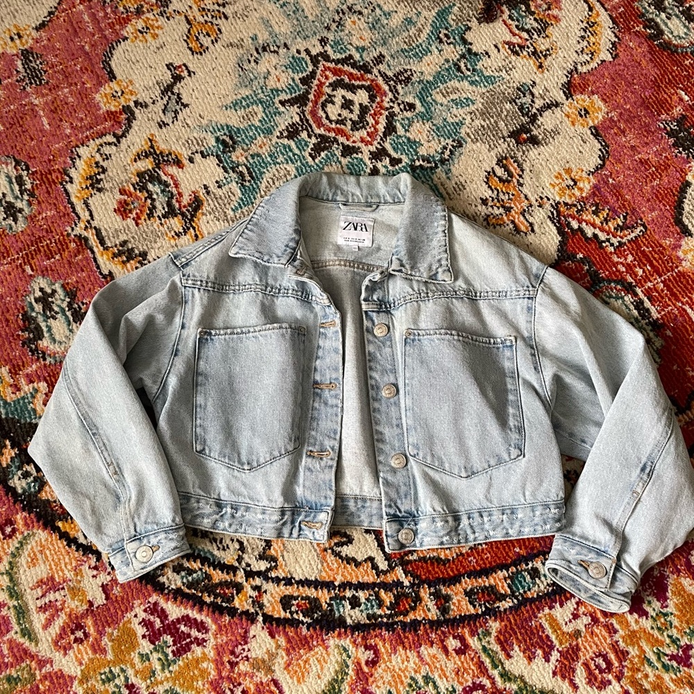 Zara Denim Semi-cropped Jacket
